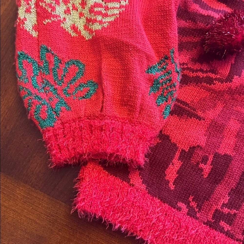 32 Degrees Ugly Sweater Holiday Tropical Flamingo Themed Textured Sweater - Picture 4 of 11
